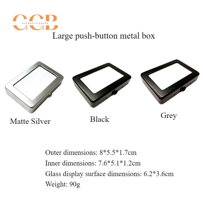 5pcs Loose Stone Display Box Glass Top