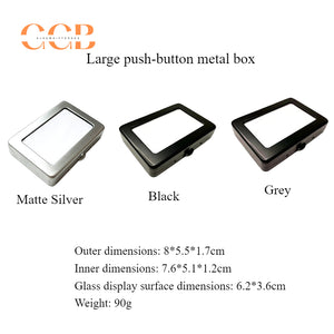 5pcs Loose Stone Display Box Glass Top