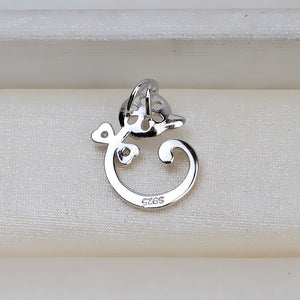 S925 silver cute cat pearl setting for 7-8mm pearl