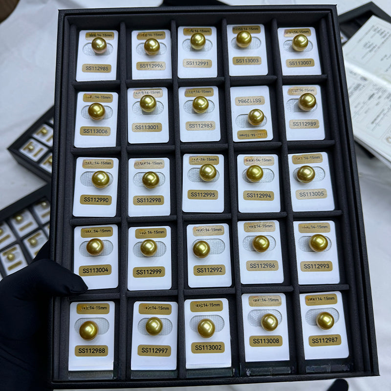 5A 11–18mm Deep Golden South Sea Pearl, Undrilled Philippine Bead