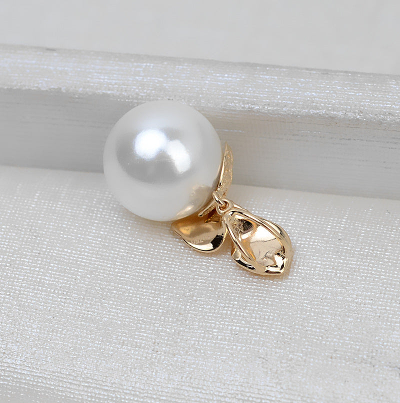 AU750 leaf pendant for 7-10mm pearl