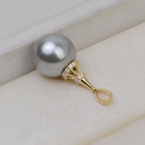 AU750 diamond earring setting for 7-13mm pearl