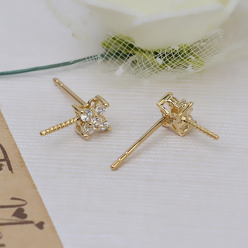 AU750 earrings setting for 8-12mm pearl