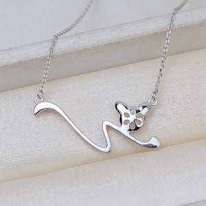 S925 Silver Cat necklace setting for 7-8mm pearl