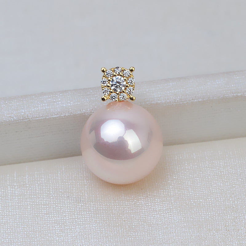 AU750 gold pendant setting for 7-13mm pearl