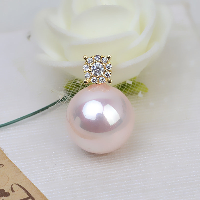 AU750 gold pendant setting for 7-13mm pearl