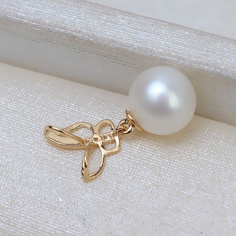 AU750 gold butterfly pendant setting