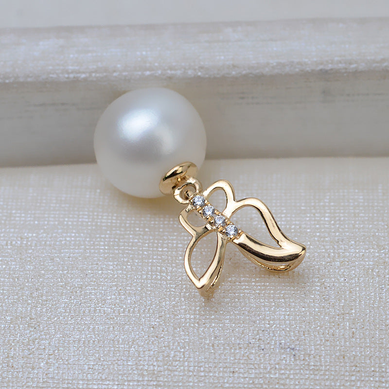 AU750 gold butterfly pendant setting