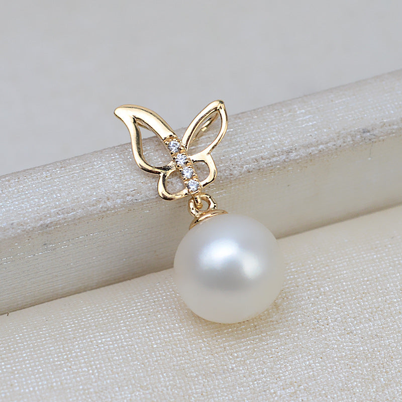 AU750 gold butterfly pendant setting