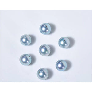 4A 4-10mm Silver Grey Akoya Pearl, Natural Round Loose Pearl with Strong Luster, Undrilled Half Drilled 1mm or Fully Drilled 0.7mm