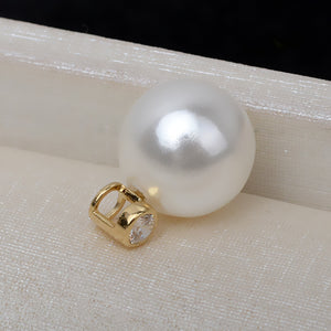 AU750 gold pendent setting for 7-14mm pearl