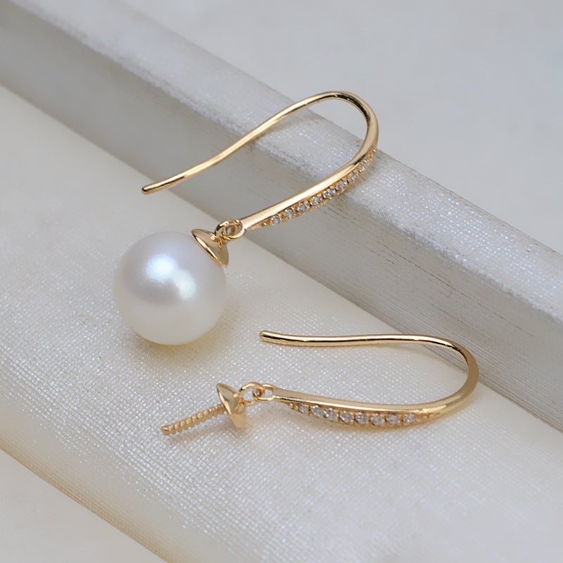 AU750 semi-finished pearl earrings setting