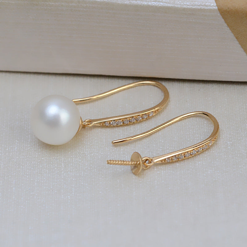 AU750 semi-finished pearl earrings setting