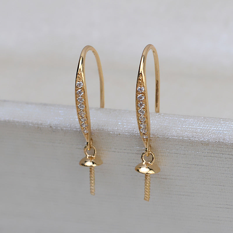 AU750 semi-finished pearl earrings setting