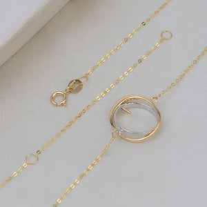 AU750 globe set chain color planet necklace setting for 7-8mm pearl