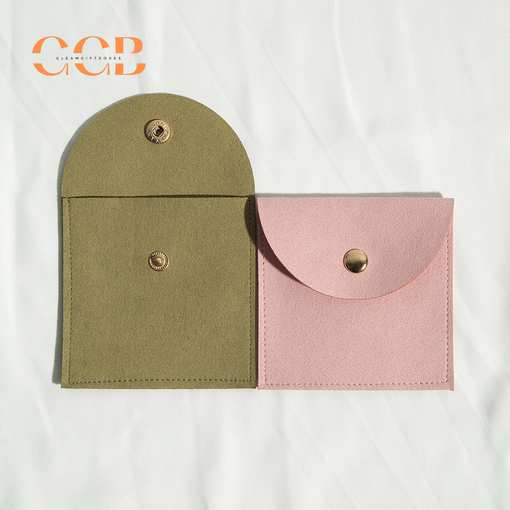 20pcs 9 color jewelry pouch set, 8x8cm suede snap button pouch for rings earrings necklaces, multi color jewelry packaging bags