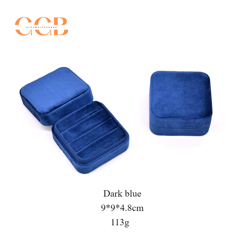 Velvet ring and earring storage box