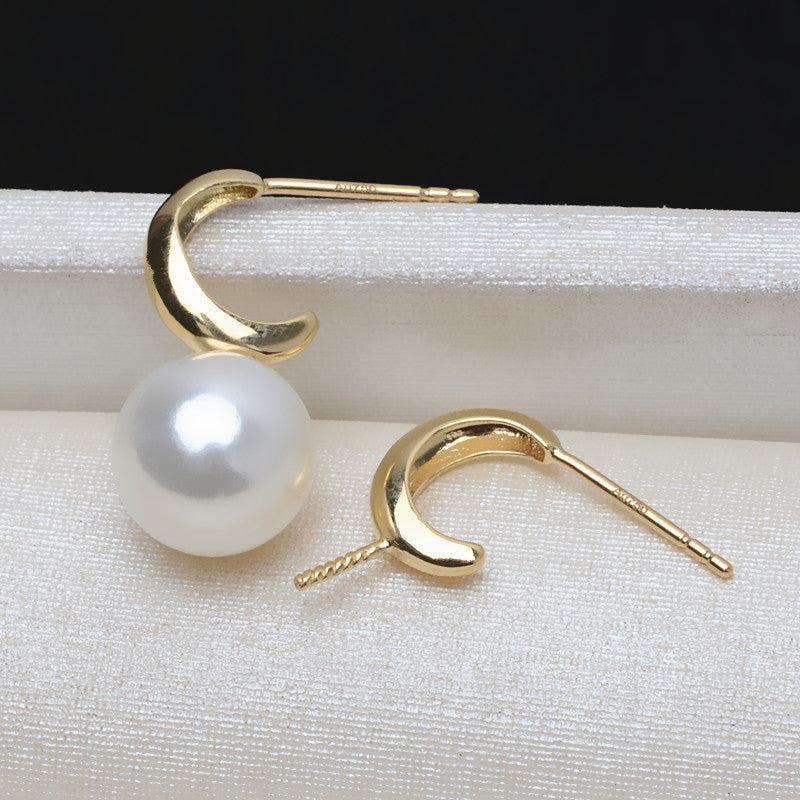 AU750 earrings setting for 7-13mm pearl