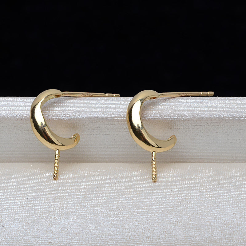 AU750 earrings setting for 7-13mm pearl