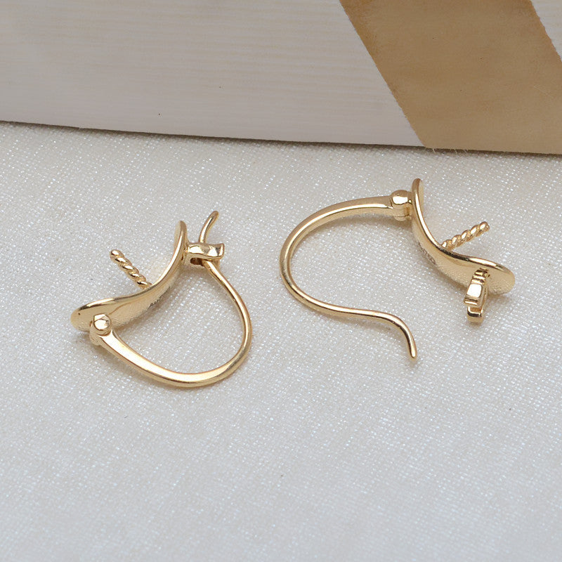 AU750 hoop earrings setting for 14-15mm pearl