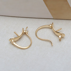 AU750 hoop earrings setting for 14-15mm pearl