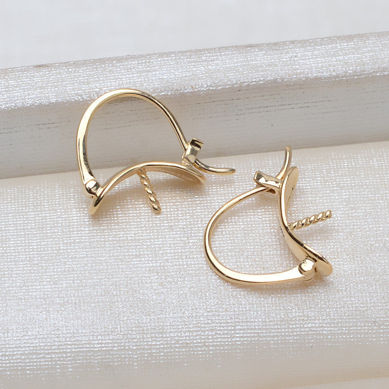 AU750 hoop earrings setting for 14-15mm pearl