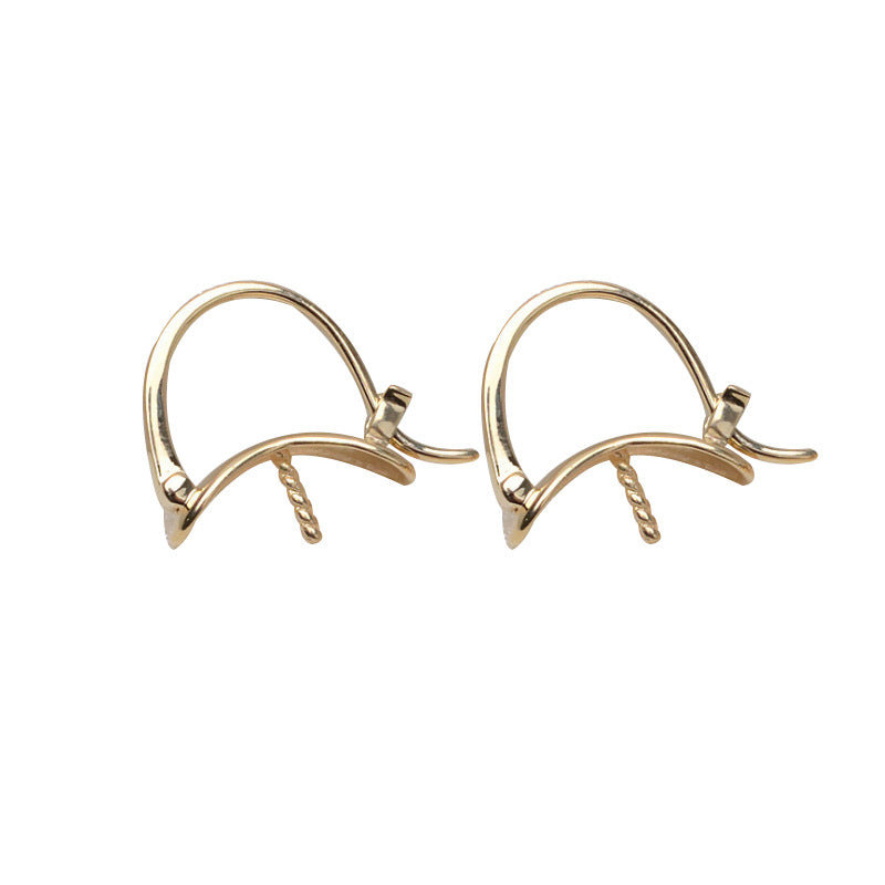AU750 hoop earrings setting for 14-15mm pearl