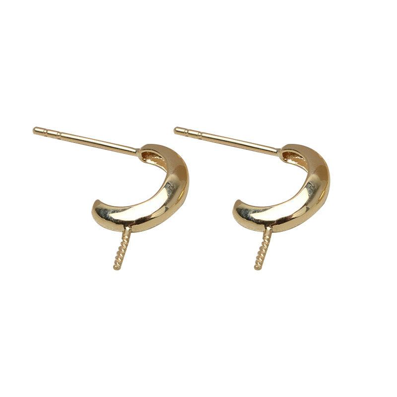 AU750 earrings setting for 7-13mm pearl