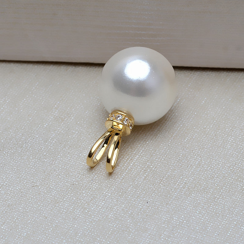 18k simple v shape bail for 7-12mm pearl
