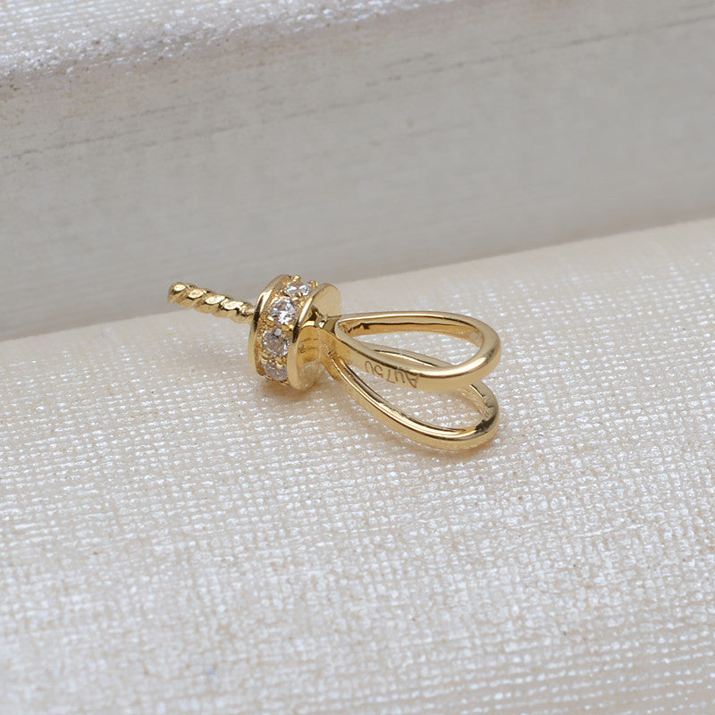 18k simple v shape bail for 7-12mm pearl