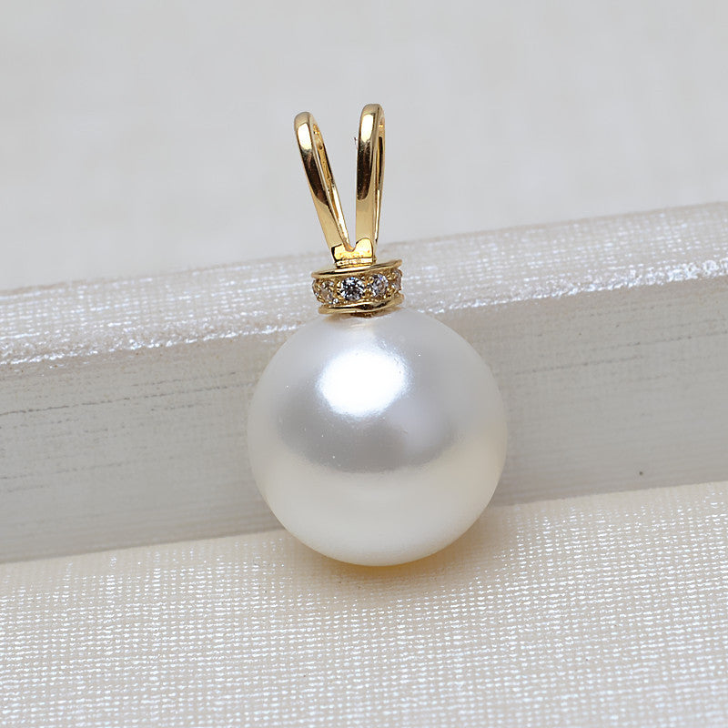 18k simple v shape bail for 7-12mm pearl