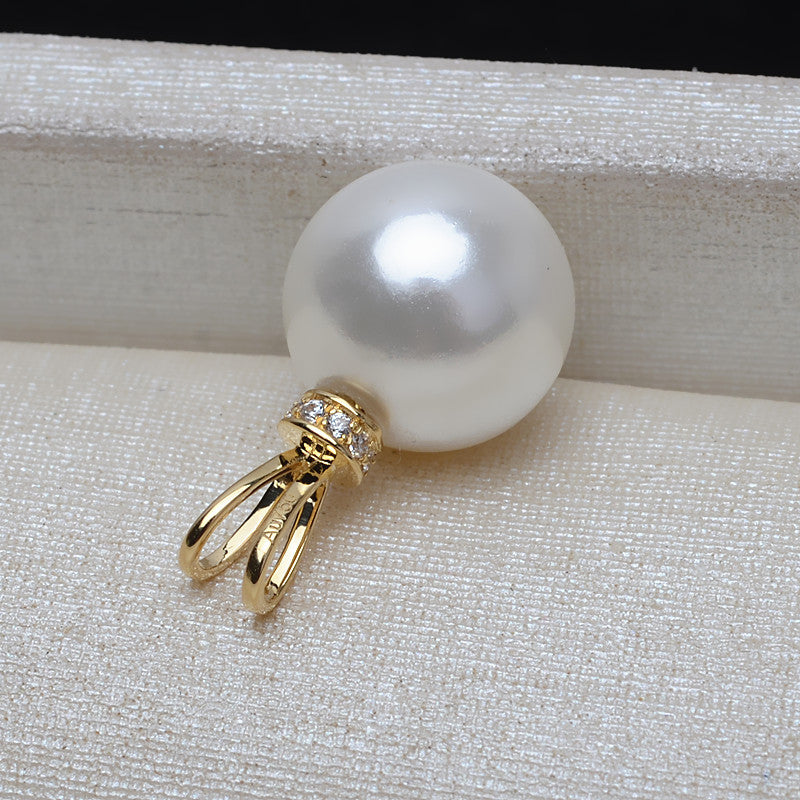 18k simple v shape bail for 7-12mm pearl