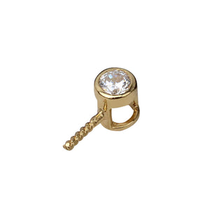 AU750 gold pendent setting for 7-14mm pearl