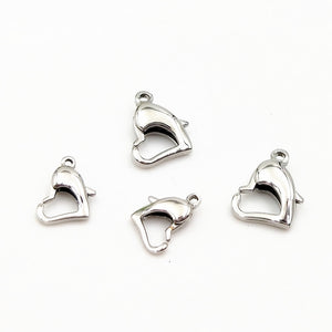 11mm,14mm STAINLESS STEEL love heart lobster clasp