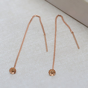 18k Gold Threader Earrings for 3–8mm Pearls, AU750 in 3 Colors