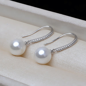 S925 silver dangle earring setting for 7-13 pearl