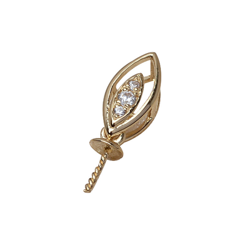 AU750 gold small pendant bail for 7-10mm pearl