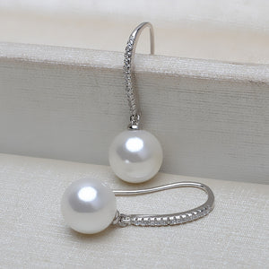 S925 silver dangle earring setting for 7-13 pearl