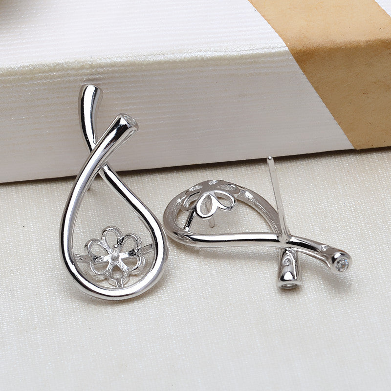 S925 earring setting for 8-9 pearl