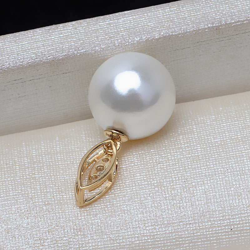 AU750 gold small pendant bail for 7-10mm pearl