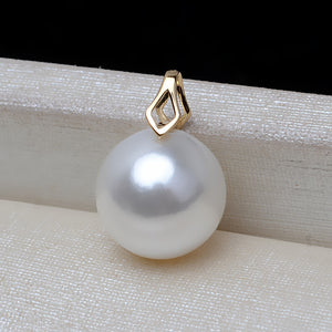 AU750 gold simple pendant setting for 8-10 pearl