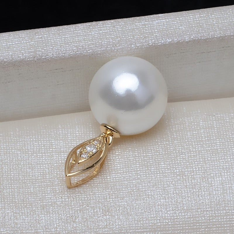 AU750 gold small pendant bail for 7-10mm pearl