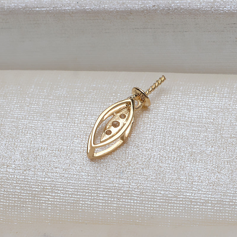 AU750 gold small pendant bail for 7-10mm pearl
