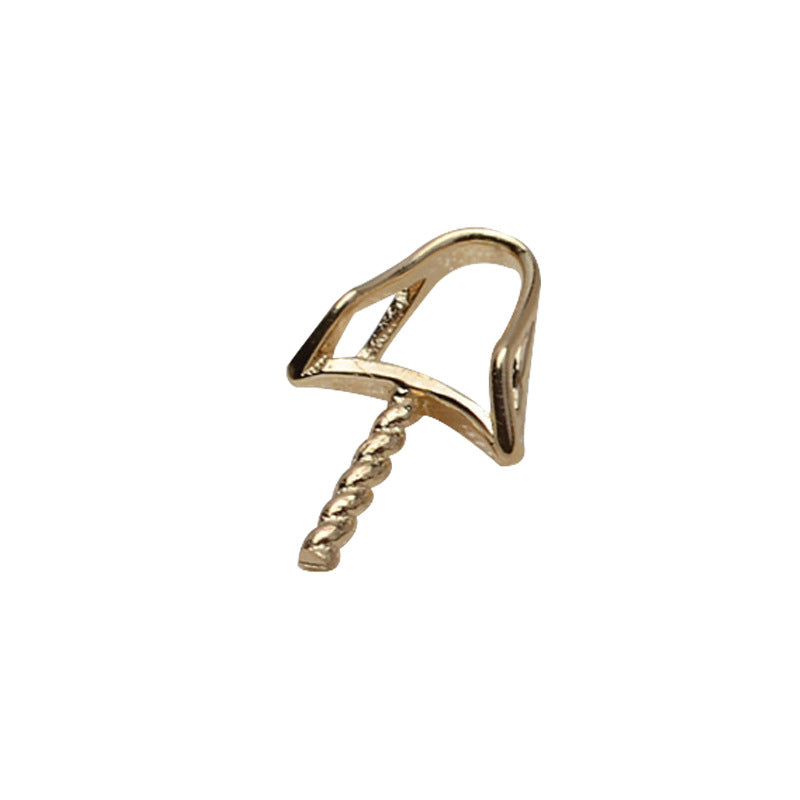 AU750 gold simple pendant setting for 8-10 pearl