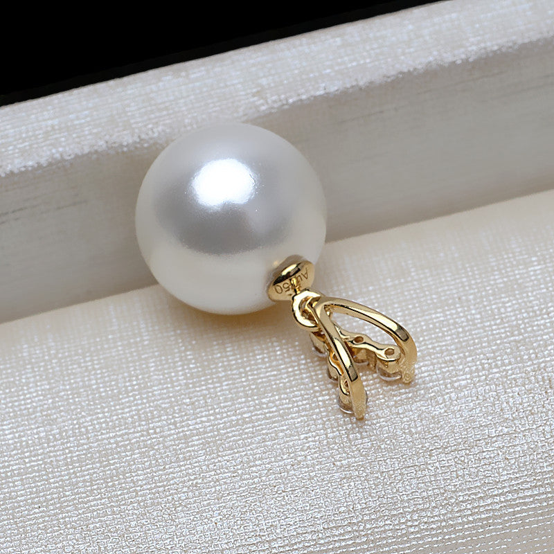 18k simple Y shape pendant setting for 7-10mm pearl