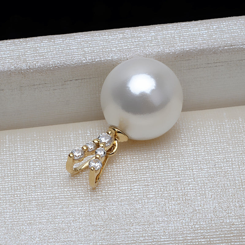 18k simple Y shape pendant setting for 7-10mm pearl