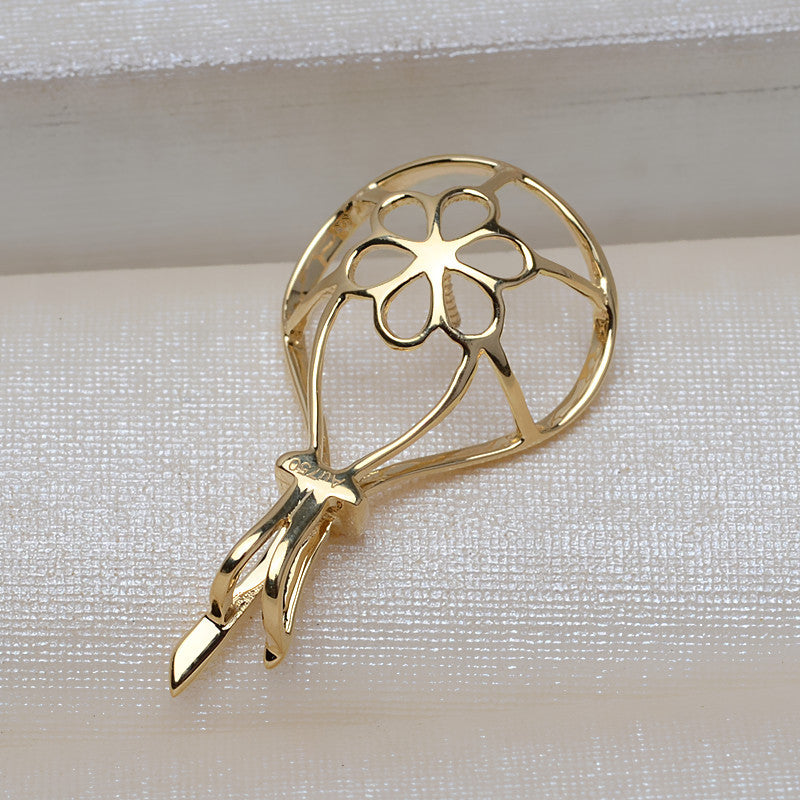 AU750 gold pendent setting for 11mm pearl