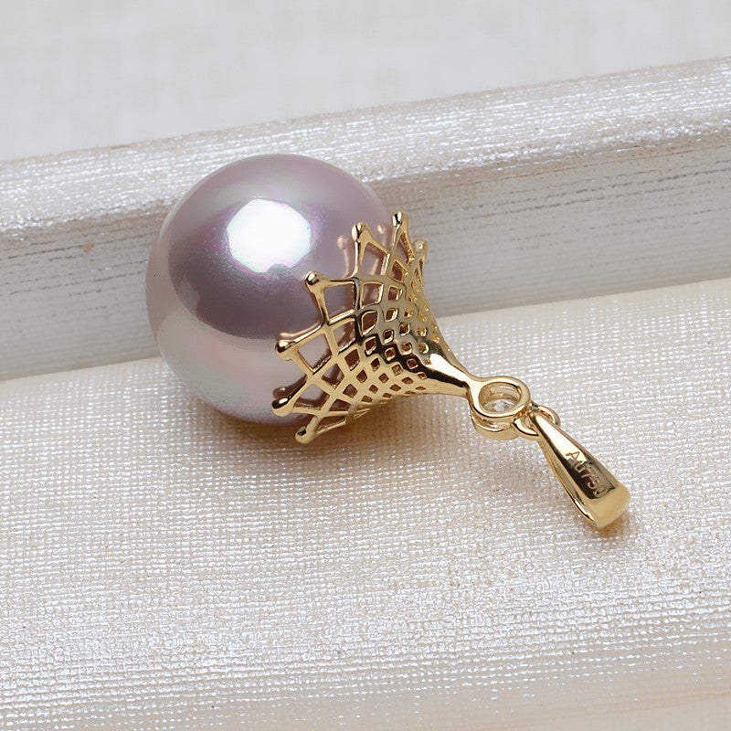18k concealer pearl pendant setting for 12-16mm pearl