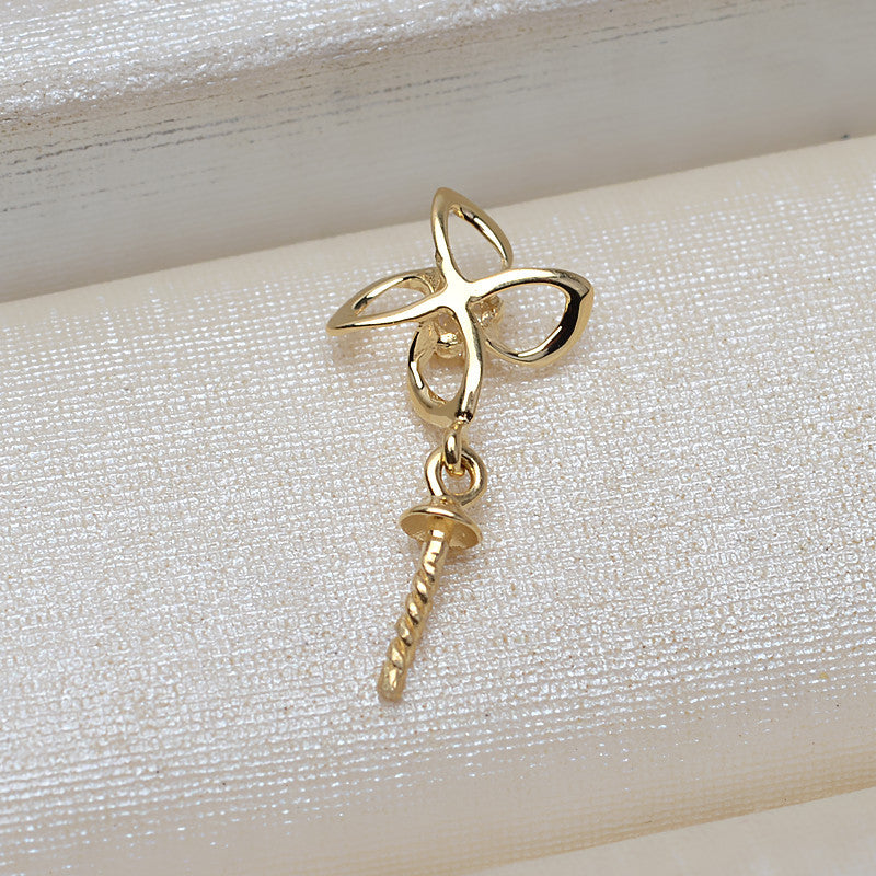 18K gold windmill pendant bail for 8-13 pearl