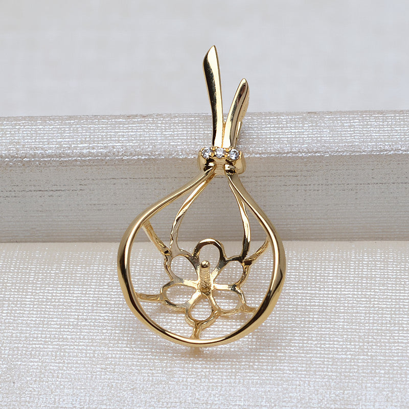 AU750 gold pendent setting for 11mm pearl